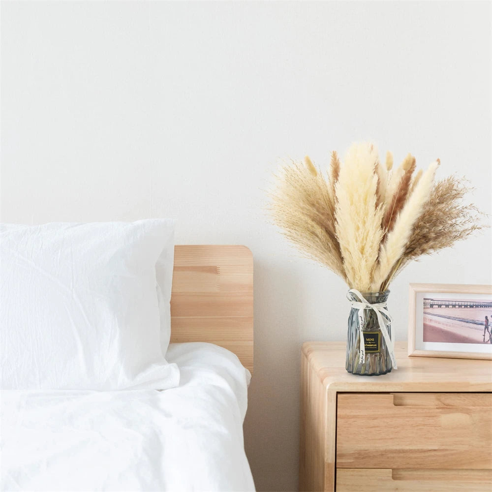 60PCS Dry Flower For Decoration Pampas Grass Boho Home Decor Country Wedding Accessories Deco Dried Flowers Dekoration Pampa