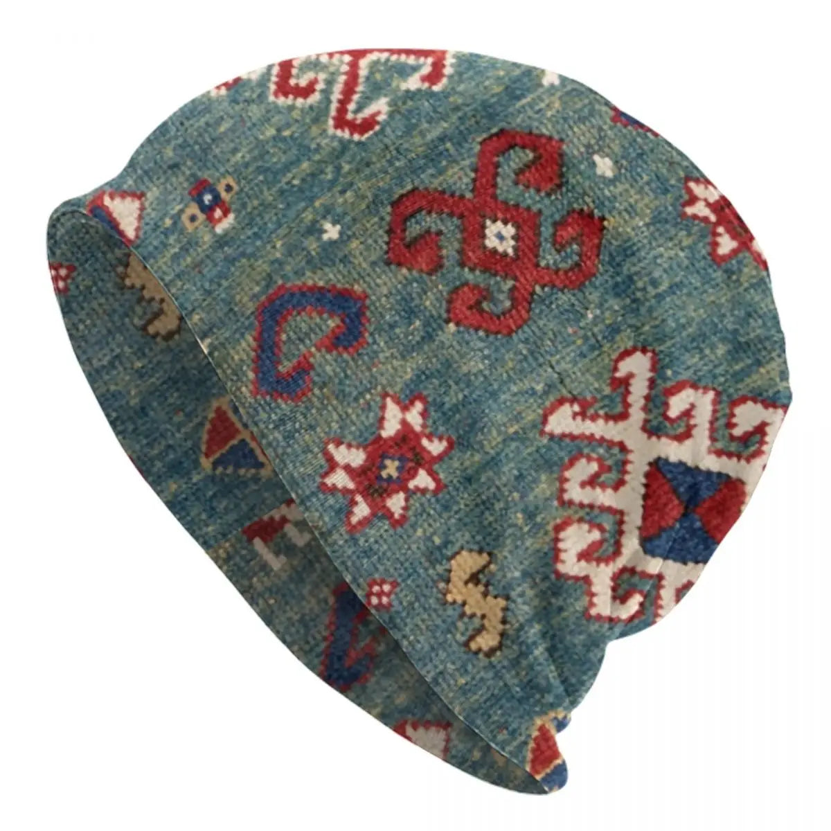 Custom Persian Kilim Print Skullies Beanies Caps Cool Warm Knitted Hats Unisex Bohemian Geometric Ethnic Style Bonnet Hats