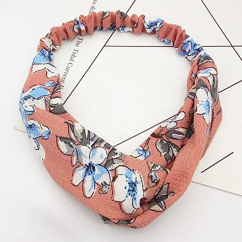 BOHOWAII Bandeau Cheveux Hair Band for Women Wide Head Wraps Knotted Elastic Teen Girls Yoga Workout Diademas Boho Chic Bandana