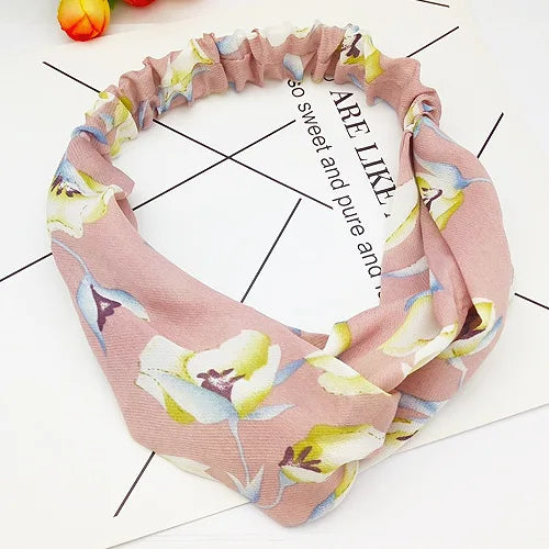 BOHOWAII Bandeau Cheveux Hair Band for Women Wide Head Wraps Knotted Elastic Teen Girls Yoga Workout Diademas Boho Chic Bandana