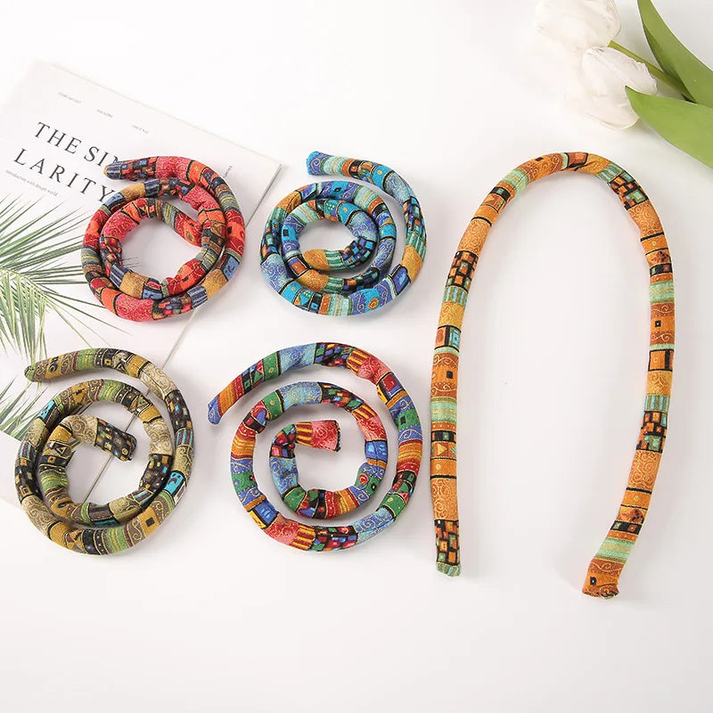 Flexible Boho Hair Wire Tie Stylish Ponytail Holder Bohemian Inspired Accessories for Women Hold on Curly Thick Dreadlock Hair