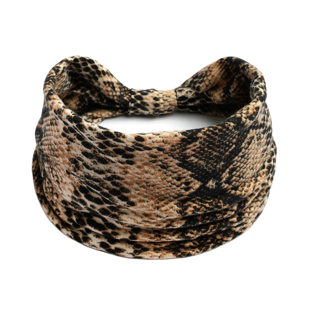 Boho Knot Turbans Yoga Elastic Head Wrap Women Headband Wide Hairbands Headwear Floral Bandanas Fashion Hair Band Accessories