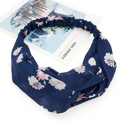 BOHOWAII Bandeau Cheveux Hair Band for Women Wide Head Wraps Knotted Elastic Teen Girls Yoga Workout Diademas Boho Chic Bandana