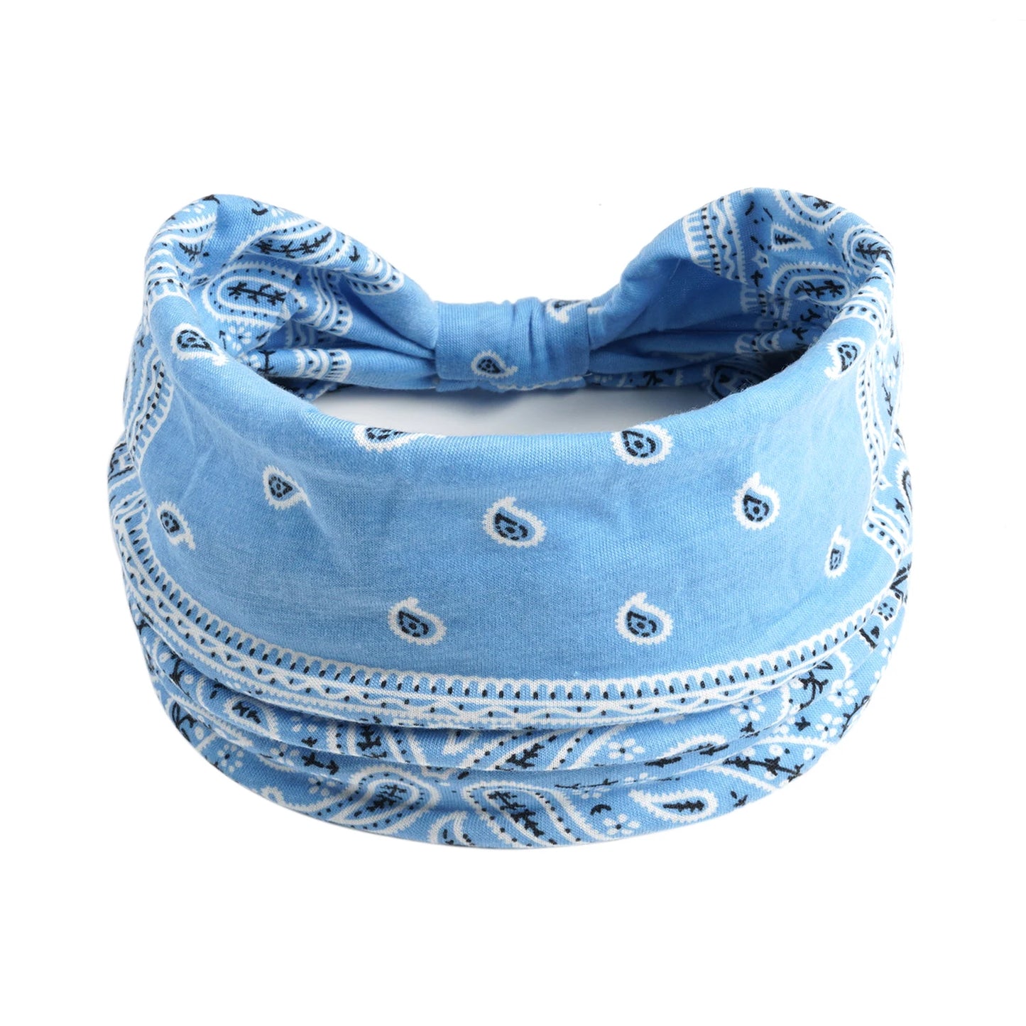 Boho Knot Turbans Yoga Elastic Head Wrap Women Headband Wide Hairbands Headwear Floral Bandanas Fashion Hair Band Accessories