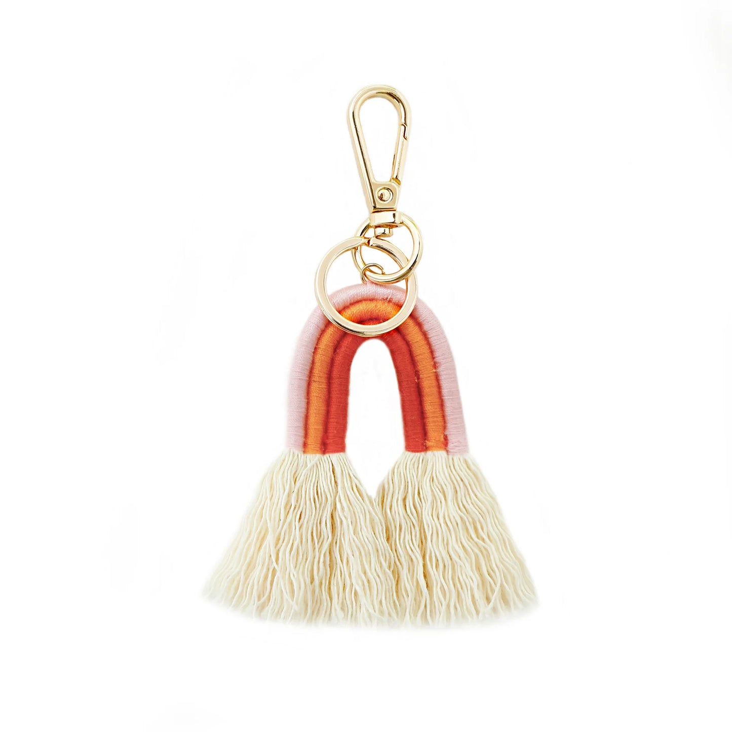 Fashion Rainbow Keychain Bohemian Tassel Key Chain Car Keyring Holder Women Girl Bag Ornaments Handbag Charms Wallet Purse Decor