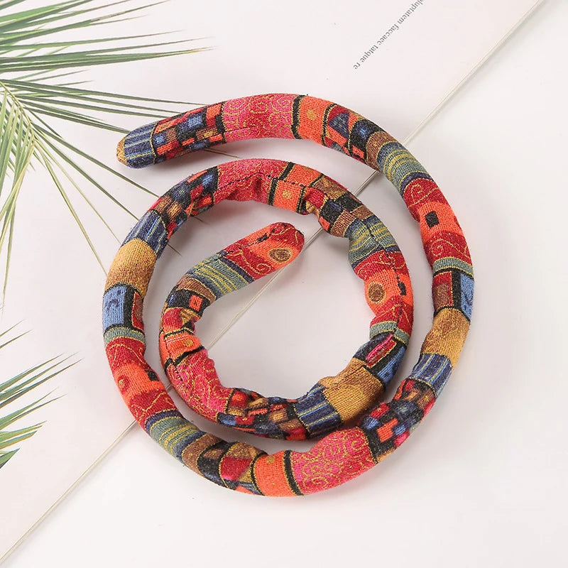 Flexible Boho Hair Wire Tie Stylish Ponytail Holder Bohemian Inspired Accessories for Women Hold on Curly Thick Dreadlock Hair
