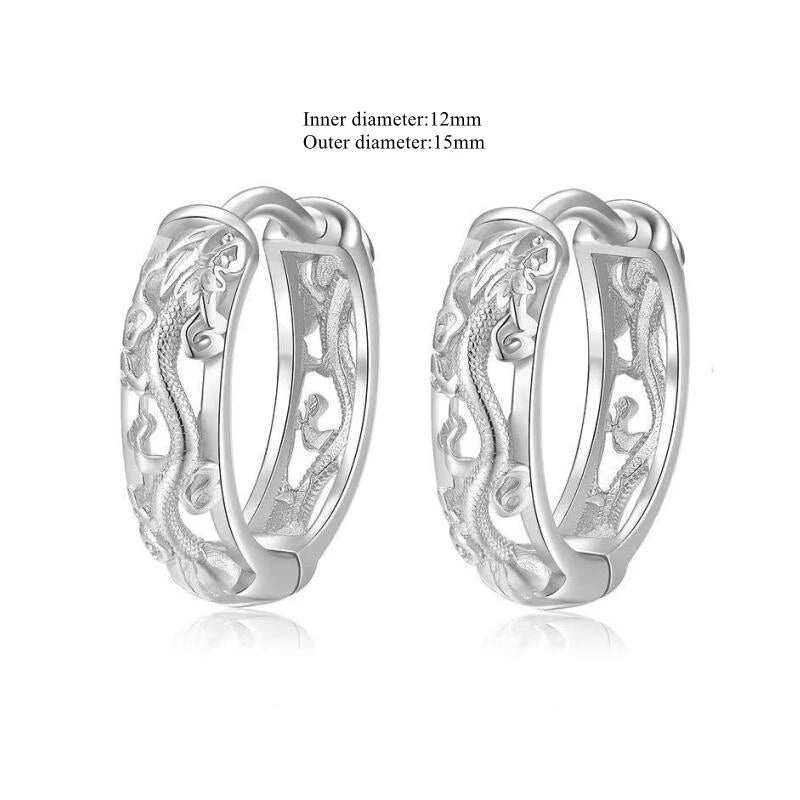 Vintage Simple Small Hoop Earrings Stainless Steel Hypoallergenic Earrings for Men Women Cool Indian Boho Jewelry