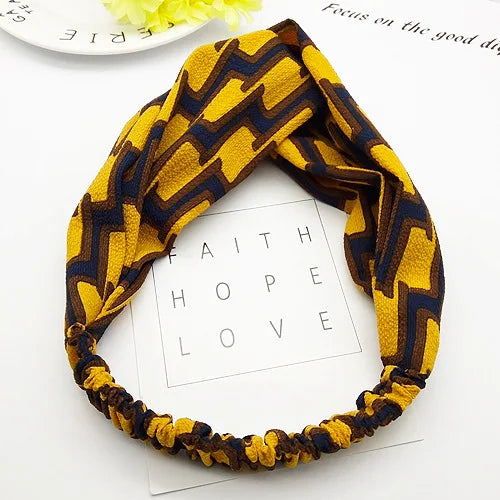 BOHOWAII Bandeau Cheveux Hair Band for Women Wide Head Wraps Knotted Elastic Teen Girls Yoga Workout Diademas Boho Chic Bandana