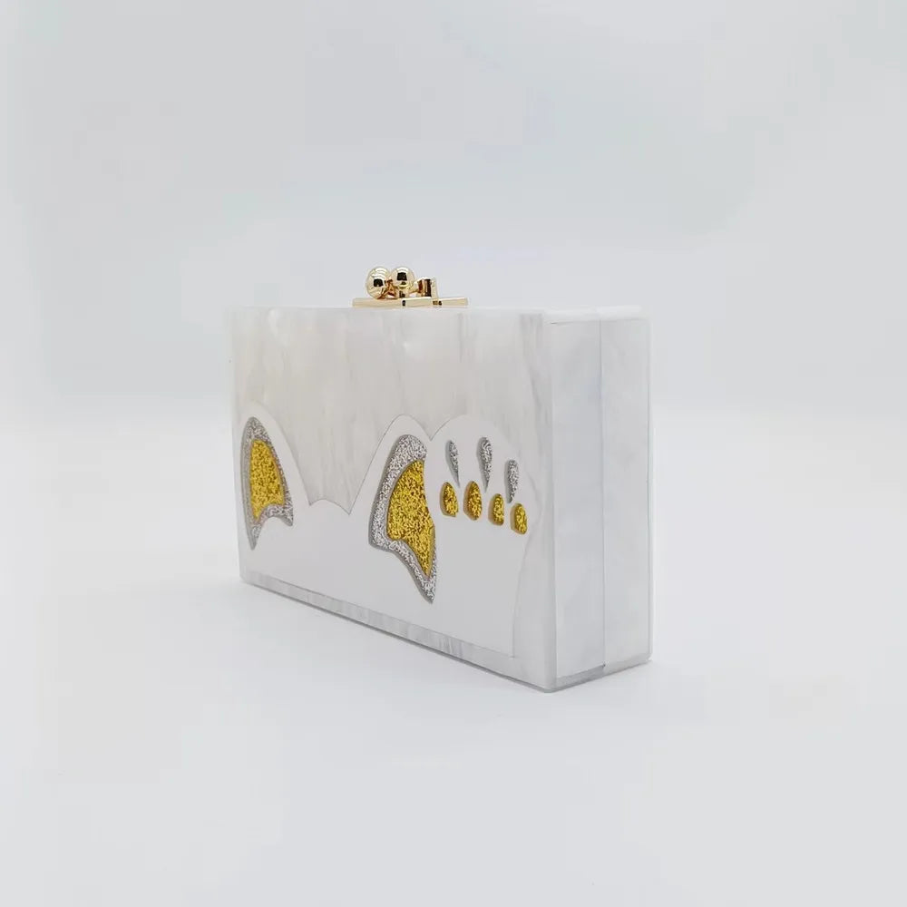 Cartoon Pearl Nude White Female Mini Wallet Brand Women Acrylic Evening Bag Wedding Party Clutch Purse Prom Casual Box Handbag