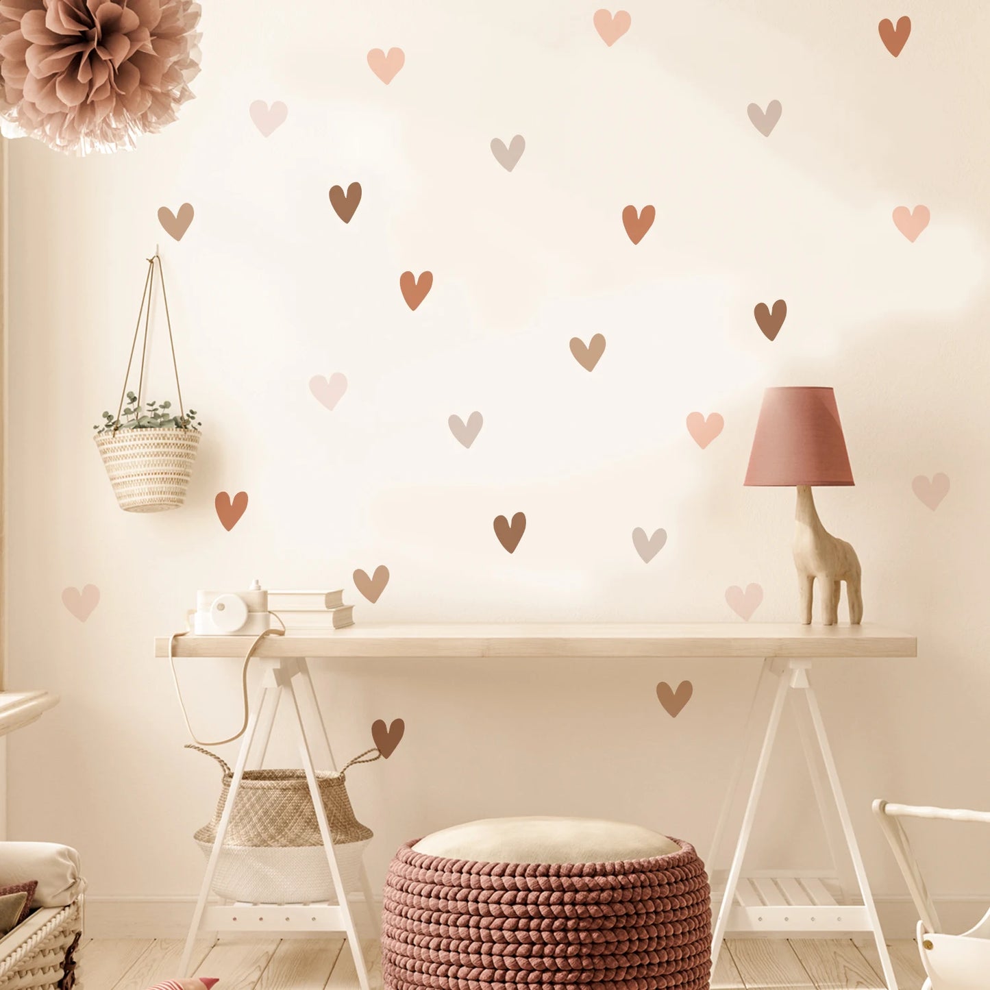 Boho Watercolour Flower Wall Stickers for Kids Rooms Living Room Wall Decor Kitchen Decoration Decals Art Decal Mural Background