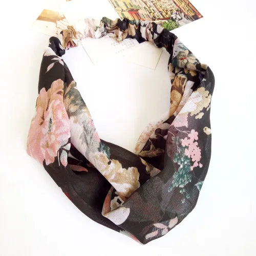 BOHOWAII Bandeau Cheveux Hair Band for Women Wide Head Wraps Knotted Elastic Teen Girls Yoga Workout Diademas Boho Chic Bandana