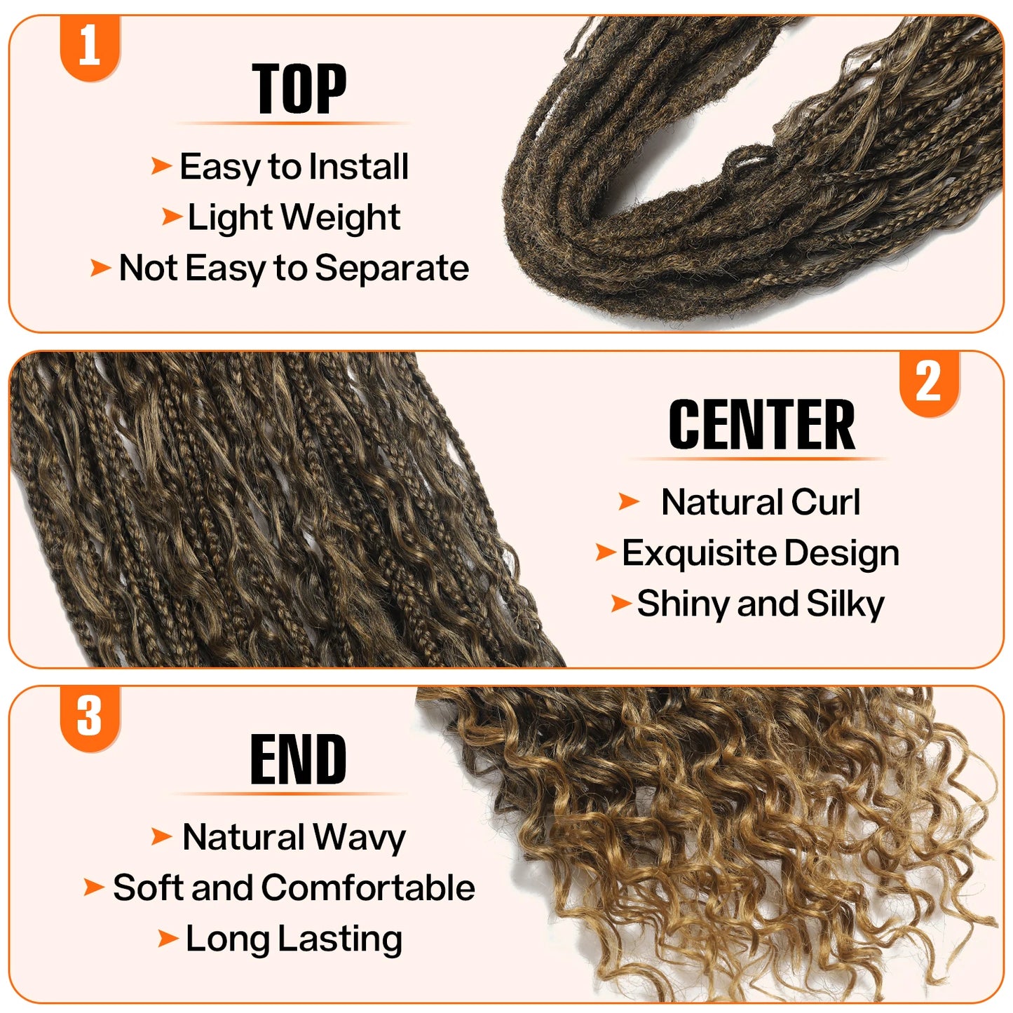 Double Ended Synthetic Dreadlock Extensions Ombre Blonde Boho Crochet Hippie Dreads 10 Strands Handmade Bohemian Box Braids