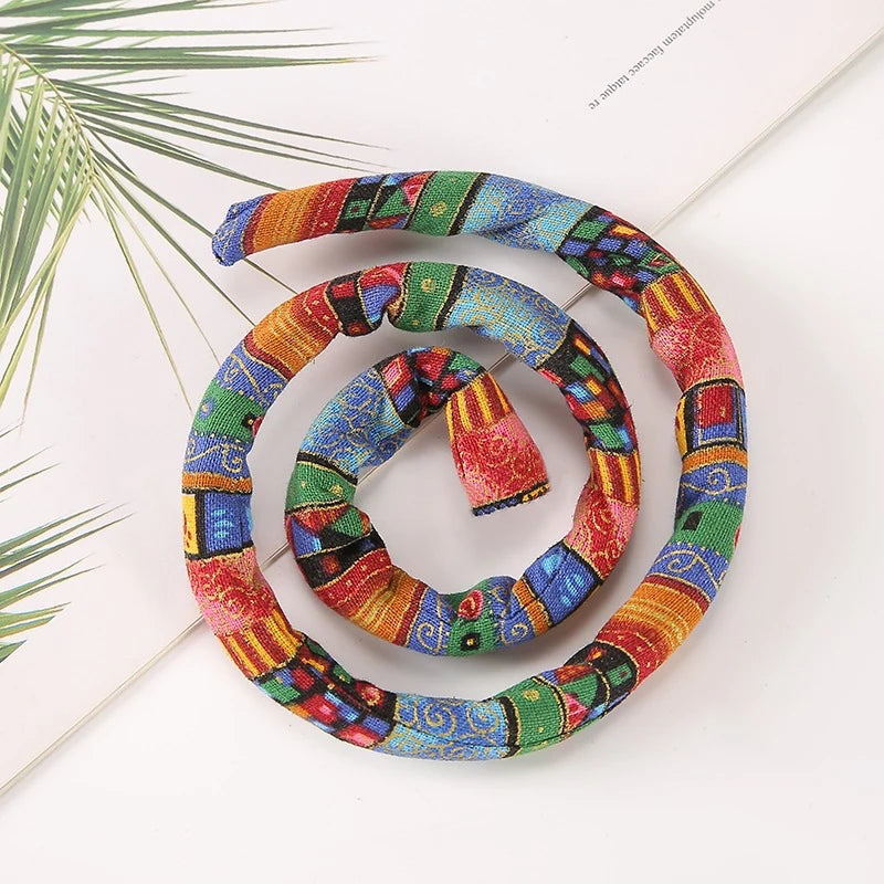 Flexible Boho Hair Wire Tie Stylish Ponytail Holder Bohemian Inspired Accessories for Women Hold on Curly Thick Dreadlock Hair
