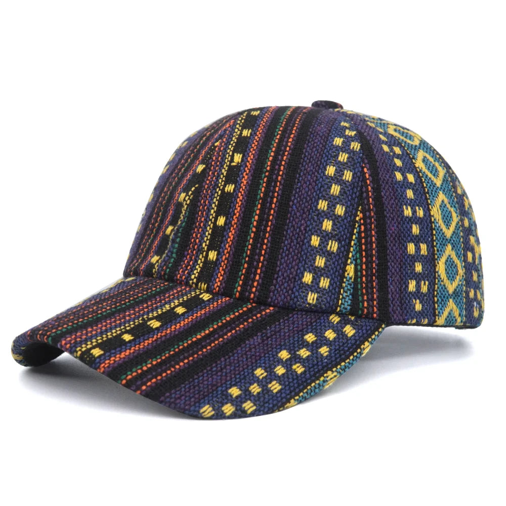 Retro Baseball Caps Men Women Boho Style Sunscreen Peaked Cap Cotton Fashion Anti-sun Outdoor Hat Adjustable Snapback Cap