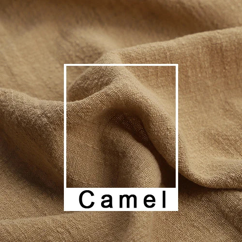 Comfortable linen cotton 1.3-meter long skirt