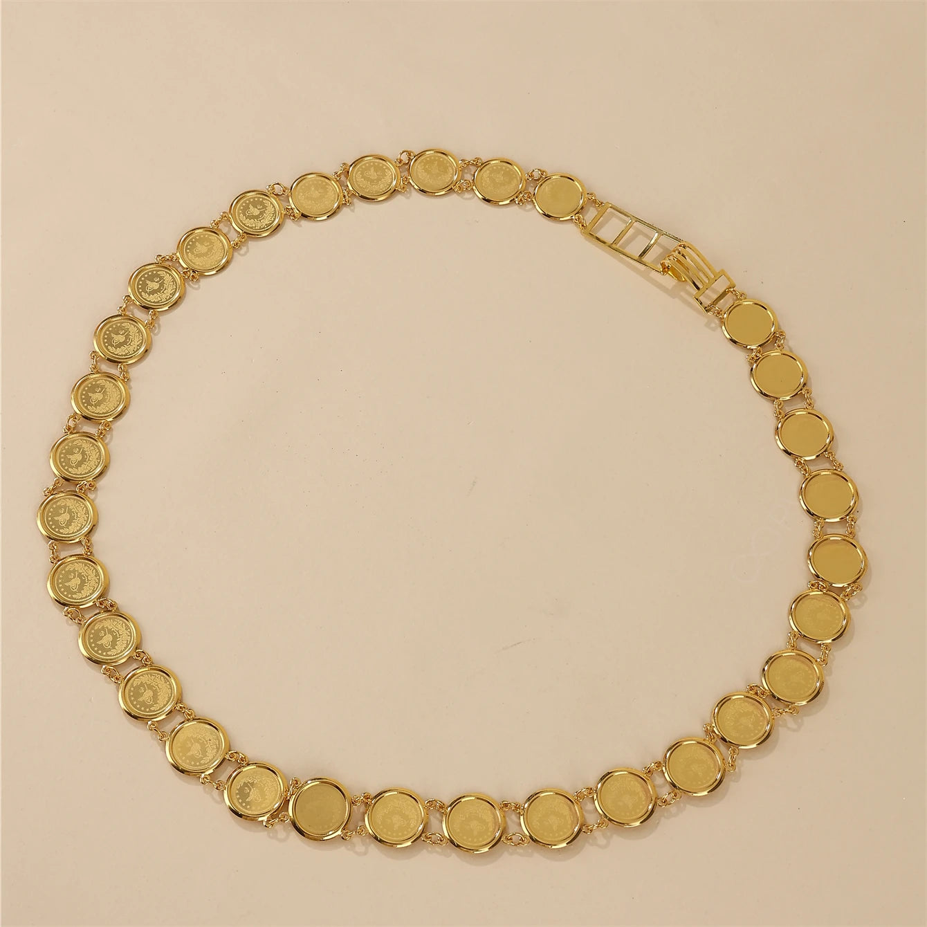 Fashion Algerian Bridal Coins Gold Plated Belt Traditional Arab Festival Woman Wedding Party Metal Waist Chain Jewelry