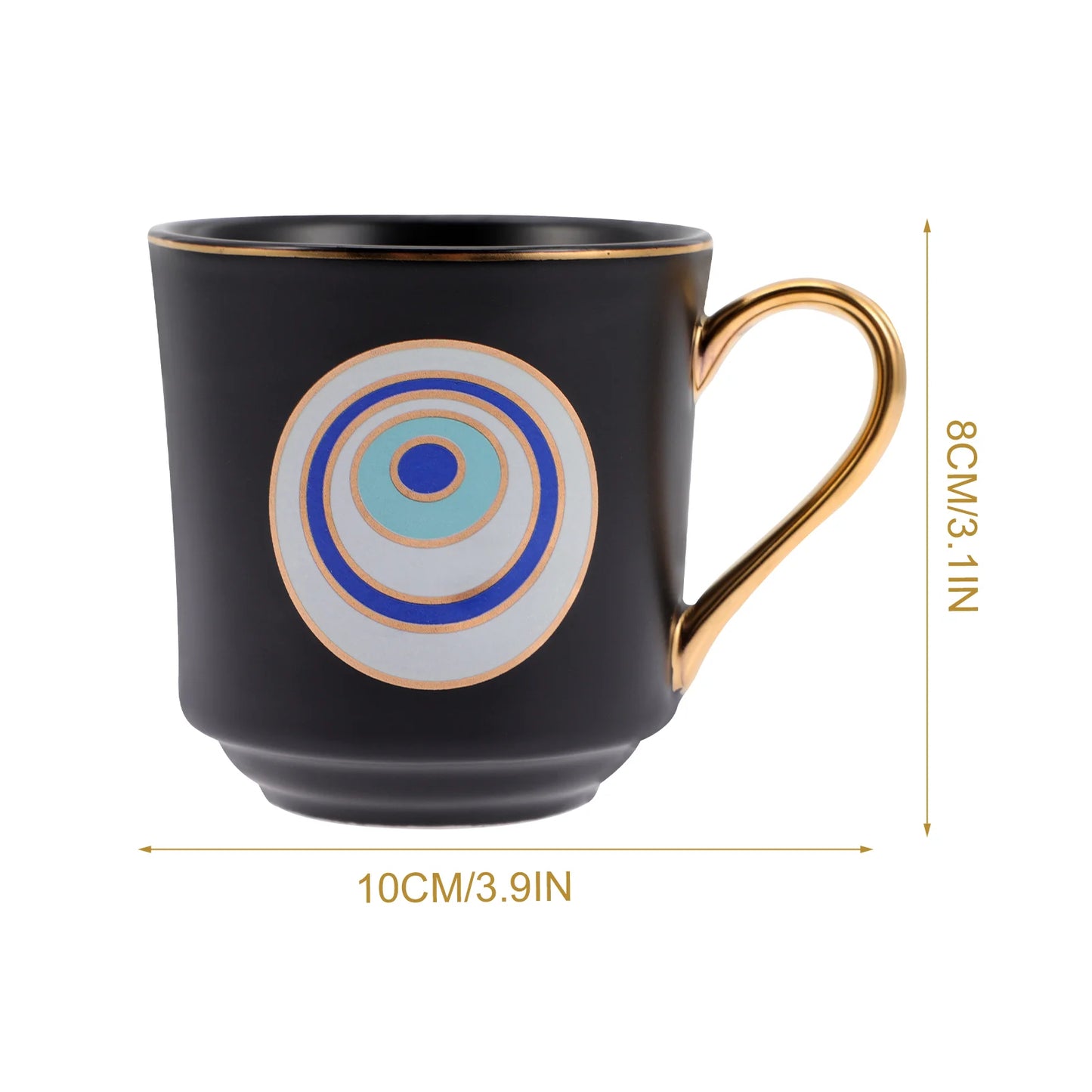 Mark Ceramic Mug Tea Drinking Cup Boho Decor Eye Turkish Water Glasses Porcelain Milk