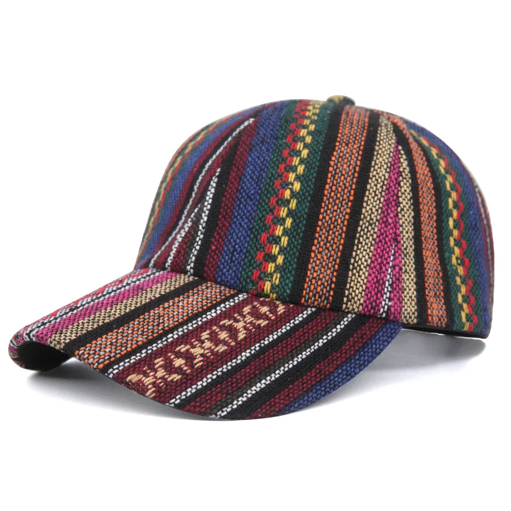 Retro Baseball Caps Men Women Boho Style Sunscreen Peaked Cap Cotton Fashion Anti-sun Outdoor Hat Adjustable Snapback Cap