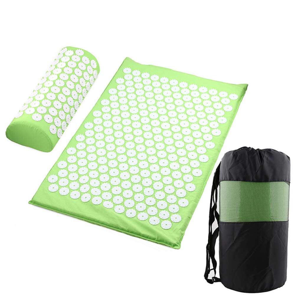 Acupressure Mat Yoga Mat Pillow Meditation Set Massage Mat Relieve Stress Body Pain Fitness Exercise Mats Yoga Massager Cushion