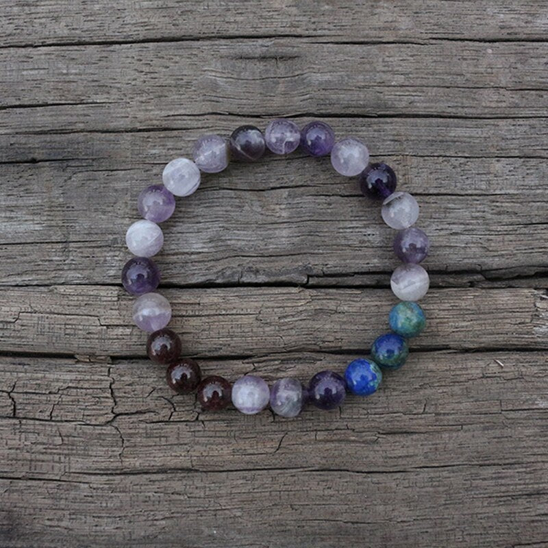 100% 8mm Natural Stone Beads,Amethyst,Garnet,Lapis, JapaMala Beads, 108 Mala Necklace,Meditation Mantra Beads, Spiritual Jewelry