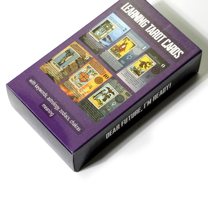 Tarot for Beginners Tarot with Meanings on Them on the Cards Keywords Reversed Chakra Planet Zodiac Element medium size Lean