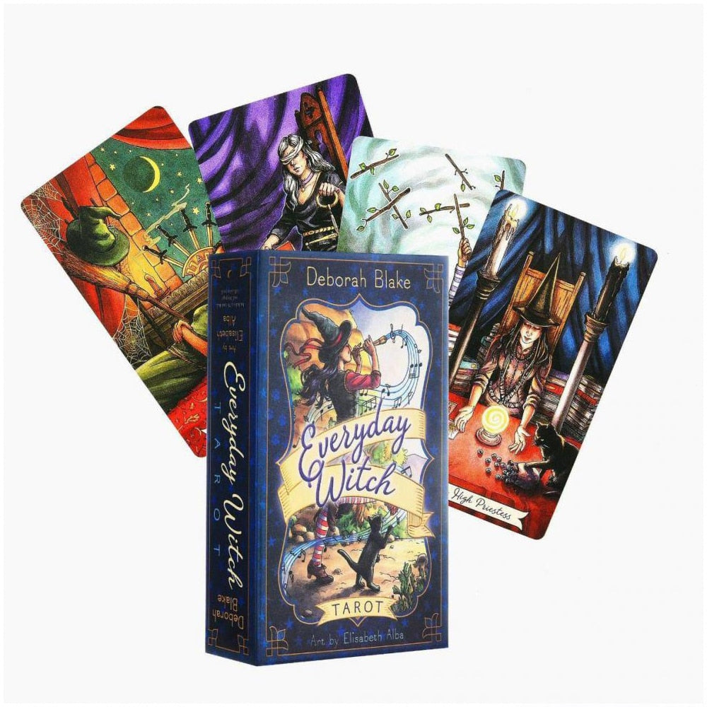 Tarot oracle card mysterious divination comics Tarot card female girl card game board game English playing cards with PDF guide