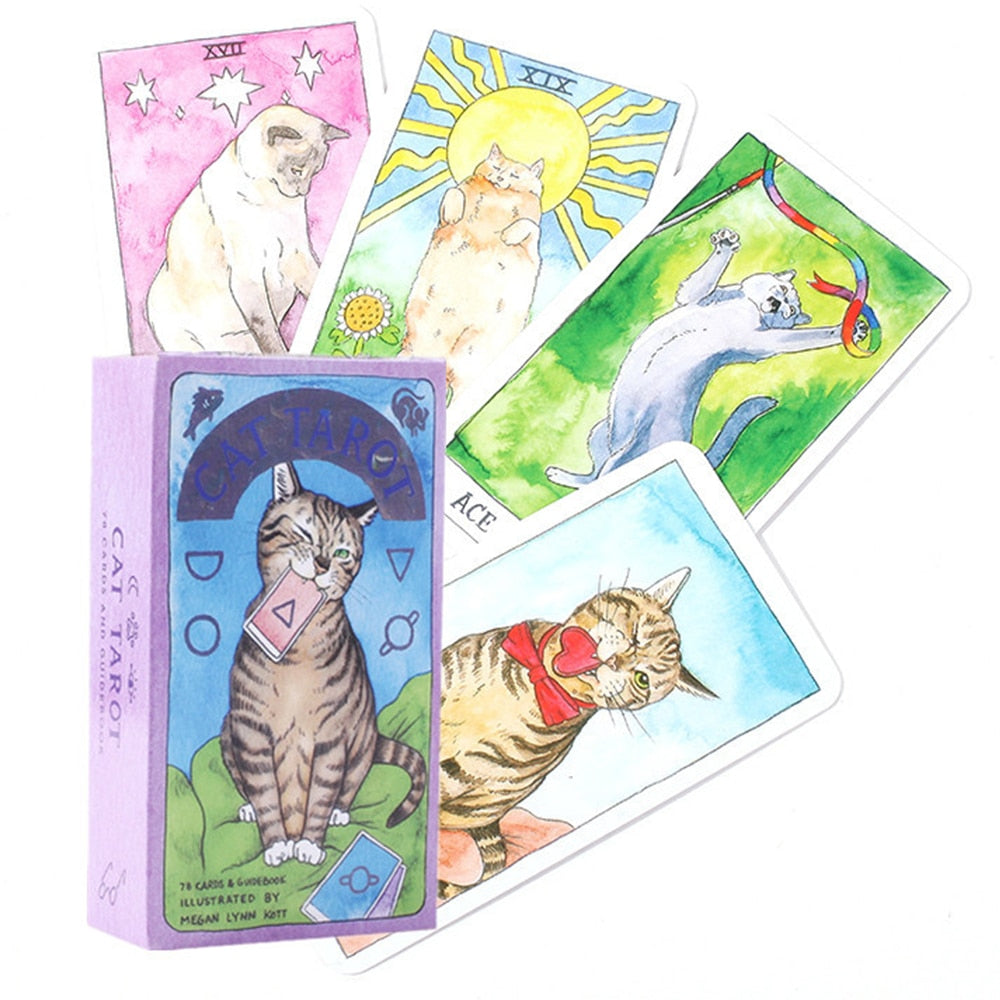 Tarot oracle card mysterious divination comics Tarot card female girl card game board game English playing cards with PDF guide