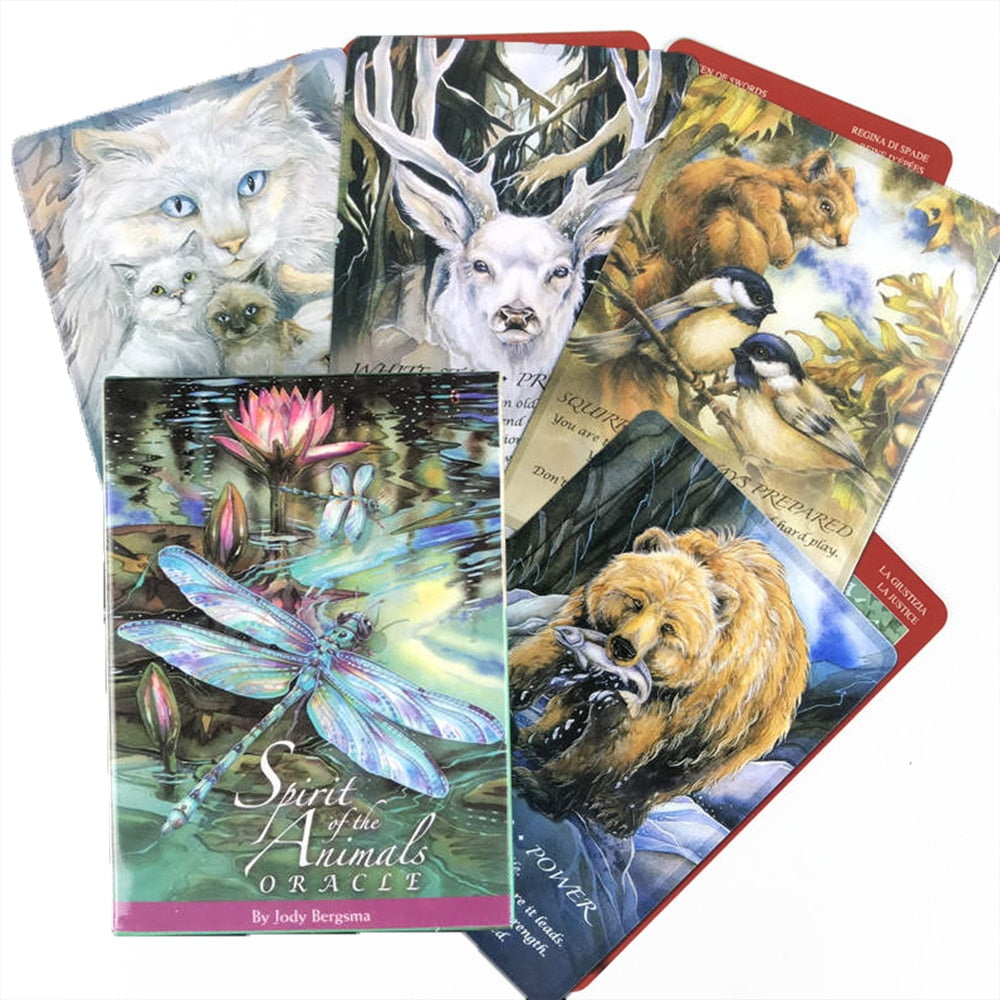 Tarot oracle card mysterious divination comics Tarot card female girl card game board game English playing cards with PDF guide