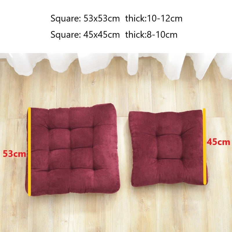 Inyahome Square Floor Seat Pillows Cushions Soft Thicken Yoga Meditation Cushion Pouf Tufted Corduroy Tatami Floor Pillow