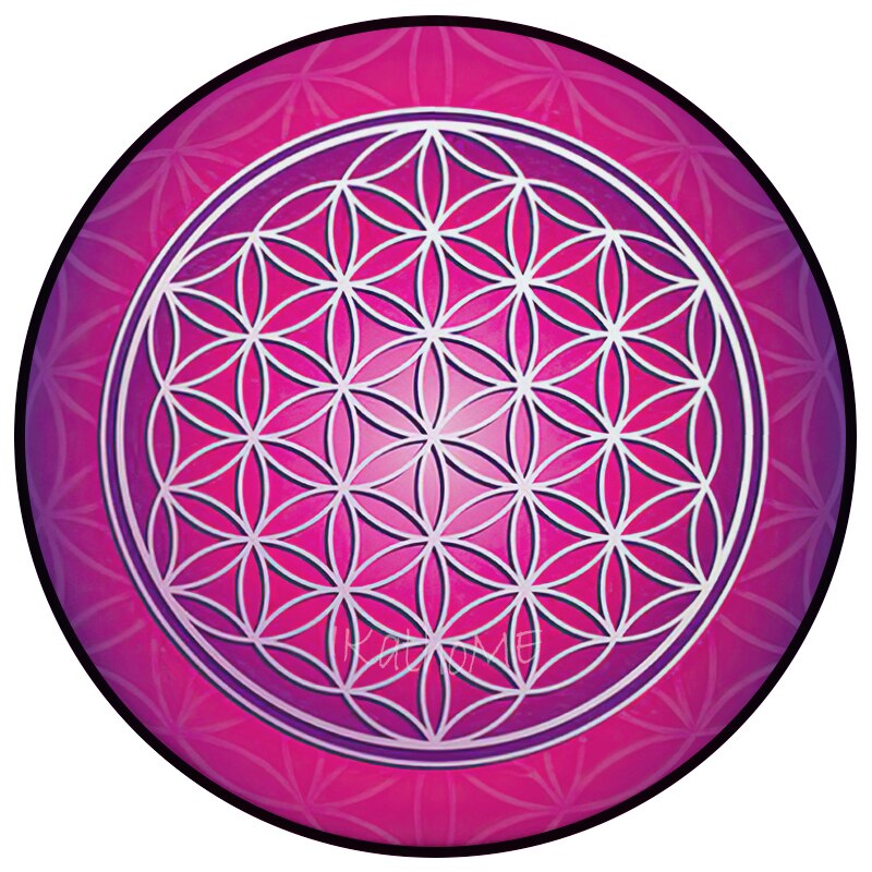 Sacred Spiritual Flower of Life Round Area Rug Living Room Floor Mat Bedroom Decoration Yoga Meditation Galaxy Carpets Non-slip