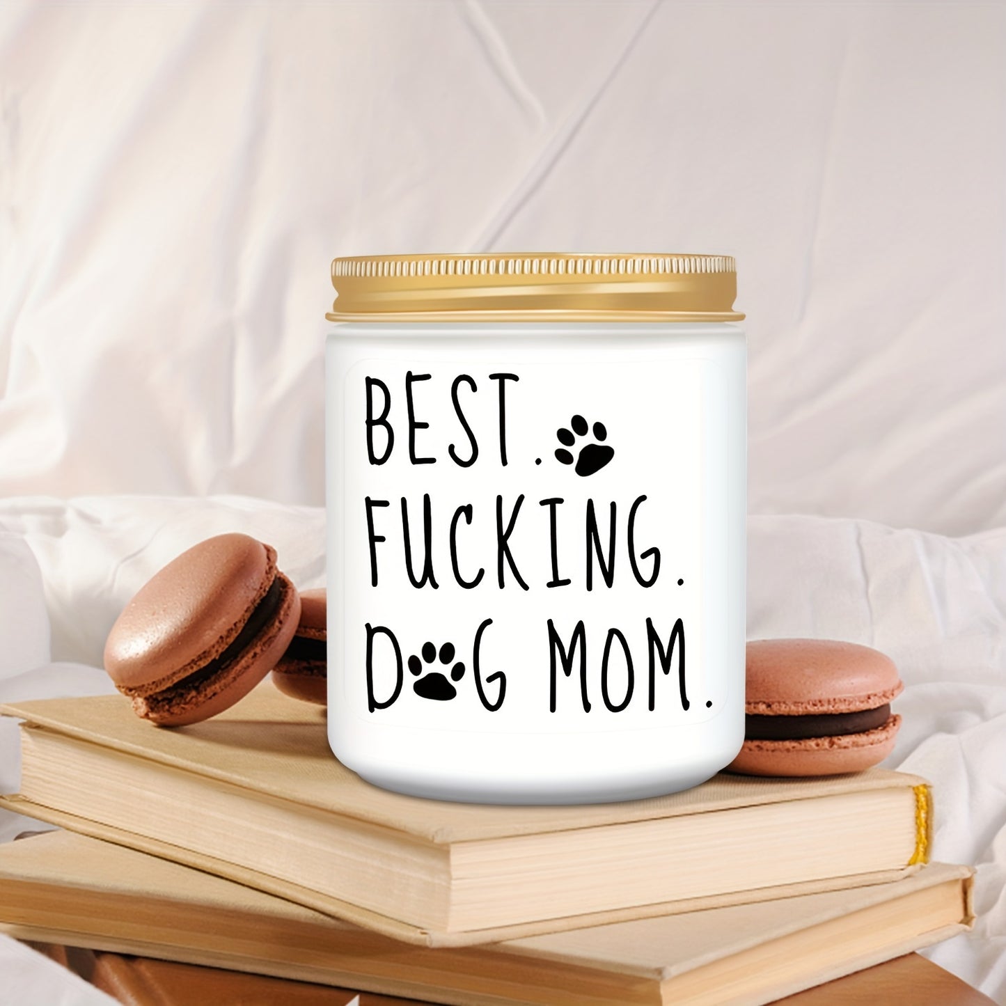 1pc 9 Oz Lavender Scented Candles Gift, Dog Mom Gifts For Women, Dog Mom Gifts, Best Gifts For Dog Owners Pet Lovers For Birthday Valentines Day Anniversary Mothers Day Christmas Gifts For Dog Mom