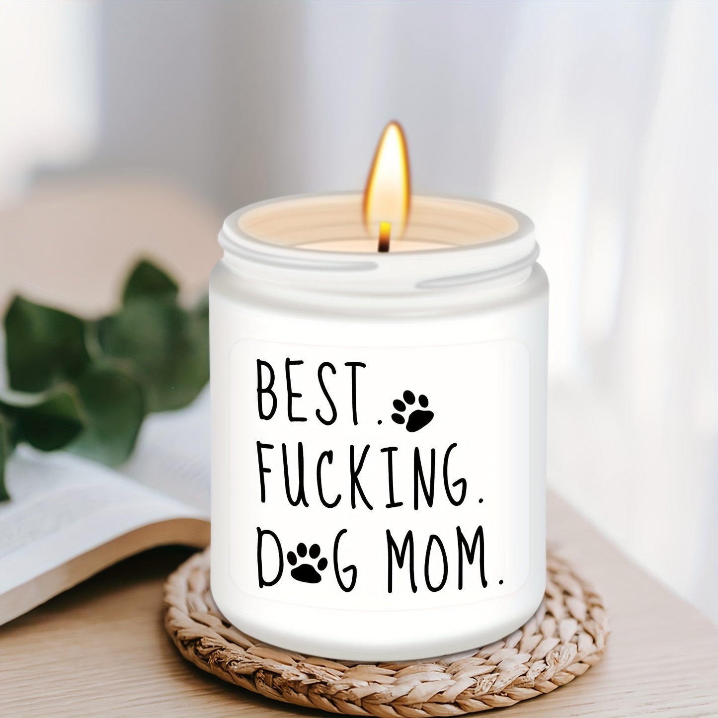 1pc 9 Oz Lavender Scented Candles Gift, Dog Mom Gifts For Women, Dog Mom Gifts, Best Gifts For Dog Owners Pet Lovers For Birthday Valentines Day Anniversary Mothers Day Christmas Gifts For Dog Mom