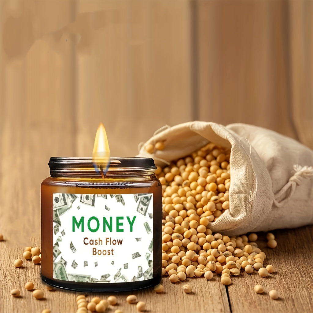 Money scented candles promote cash flow - Sage scented natural soy candles are used for purification and chakra treatment