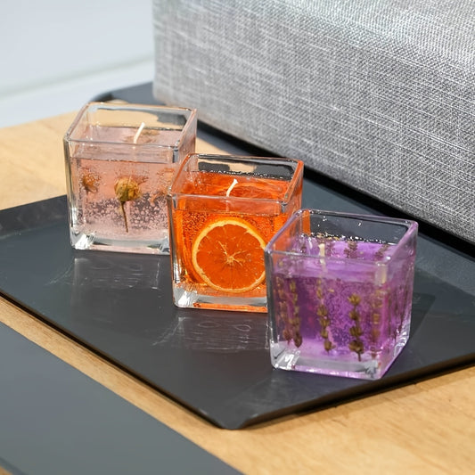 Classic Generous Bottle Advanced Floral Candles, 550G Lavender/rose/orange Scented Candles, True Flower Inlay, Fragrance, Family Perfume Essential, Perfect Birthday Gift