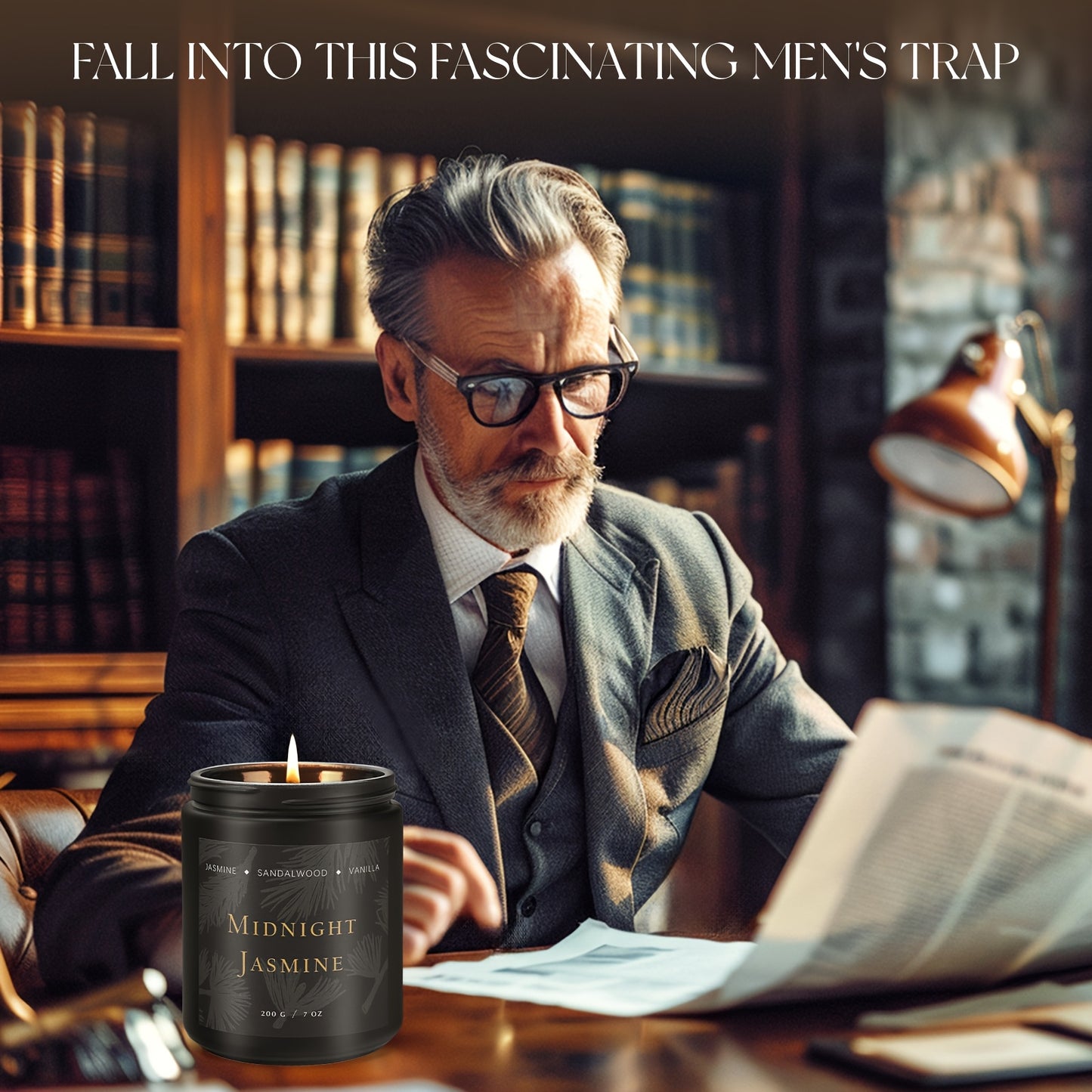 4pcs Scented Candle Set | Men'S Candle Set, Home Scented Candles, Men'S Gift Scented Gift Set - Men'S Gift Soy Candles (Sandalwood/ Mahogany Teak & Sandalwood/Smoke Vanilla/Jasmine), Home Decor