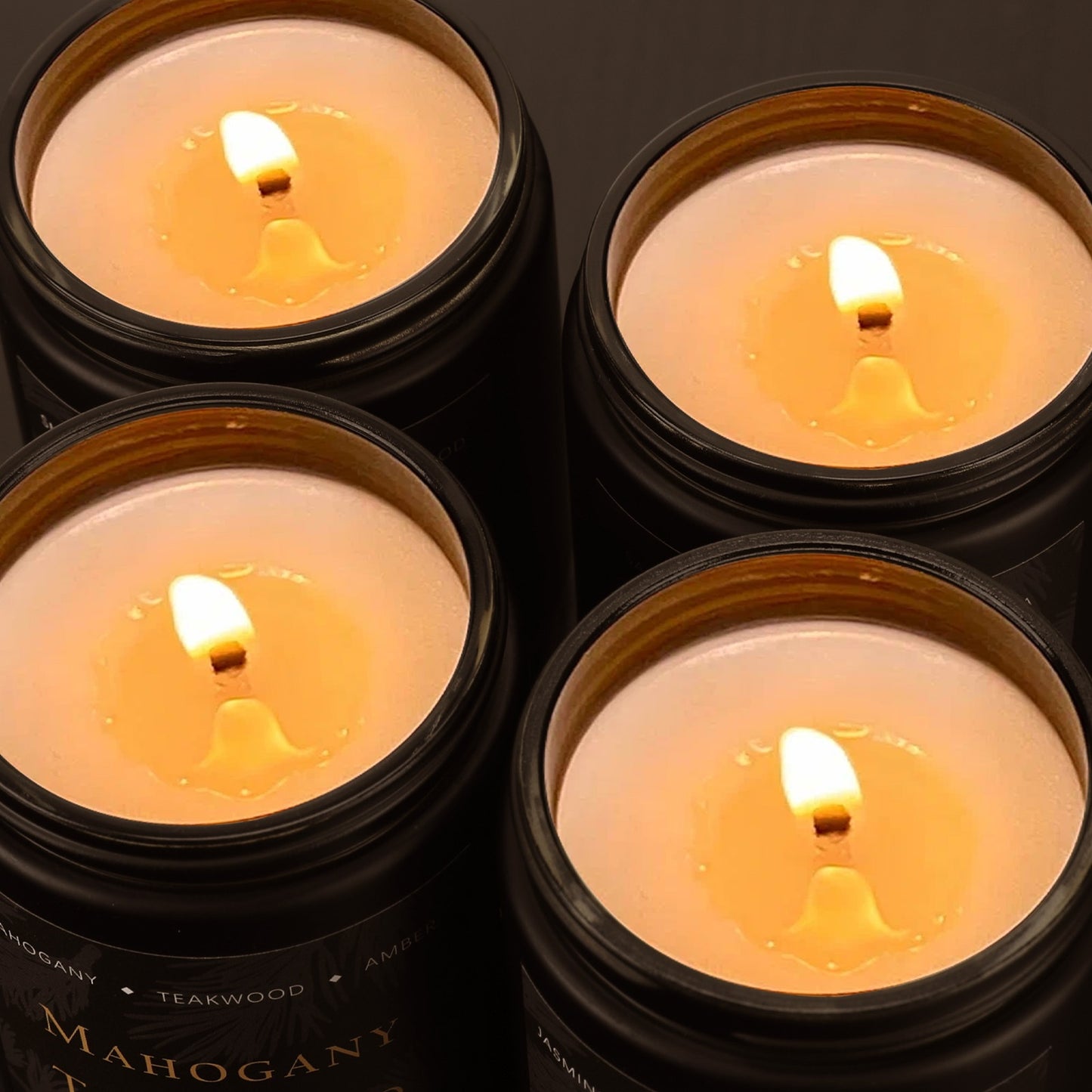 4pcs Scented Candle Set | Men'S Candle Set, Home Scented Candles, Men'S Gift Scented Gift Set - Men'S Gift Soy Candles (Sandalwood/ Mahogany Teak & Sandalwood/Smoke Vanilla/Jasmine), Home Decor