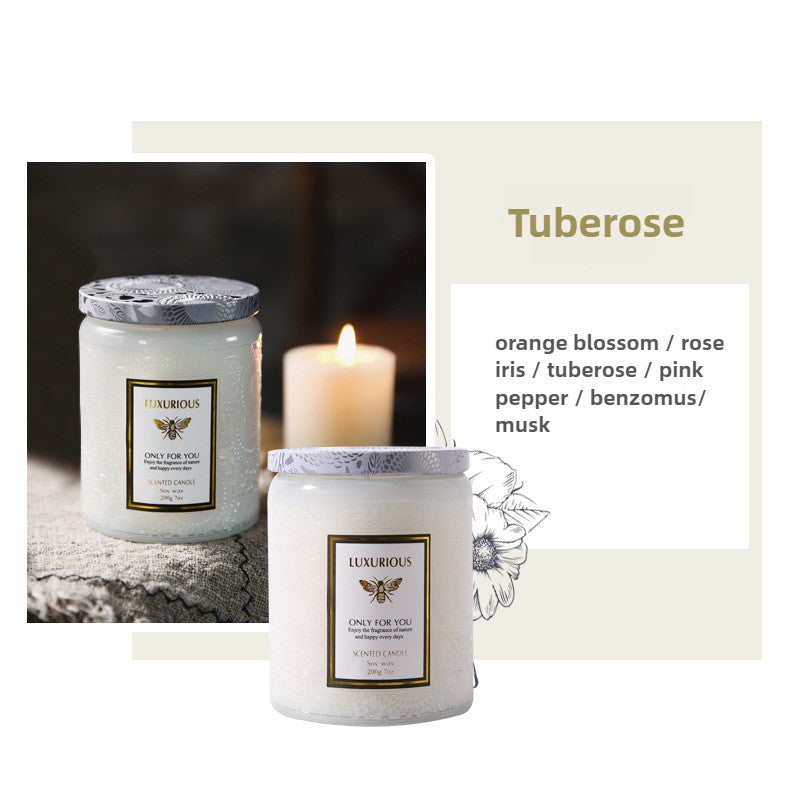 Scented Candles Large Wood Wicked Candles, Decorative Candles in Glass, Natural Soy Wax, 40 Hours Long Burning