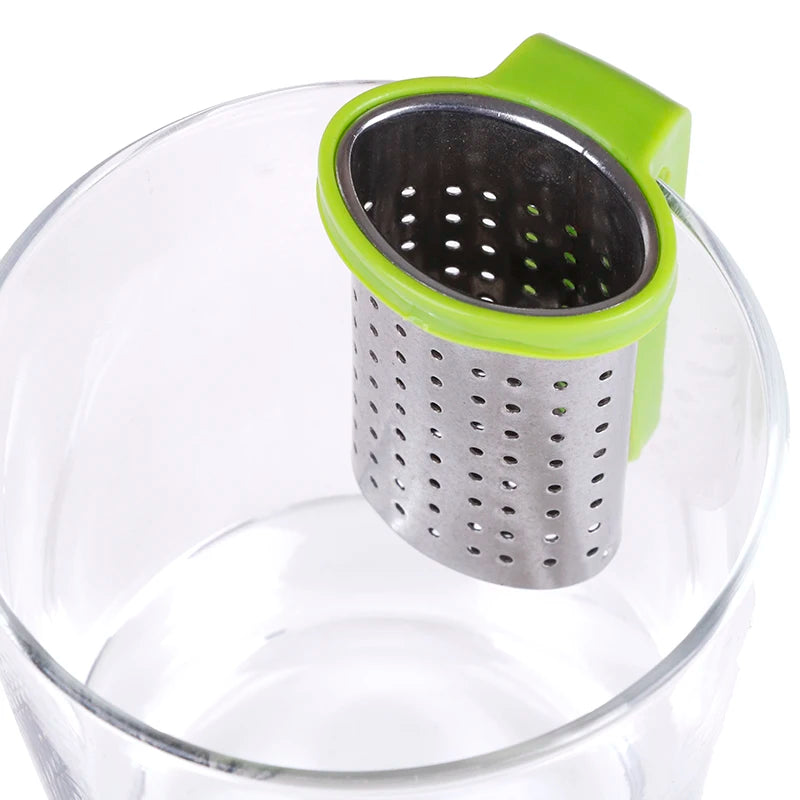 Stainless Steel Tea Infuser Loose Leaf Tea Diffuser Strainer Herbal Spice Filter Drinkware Tea Accessories With Handle Hanger