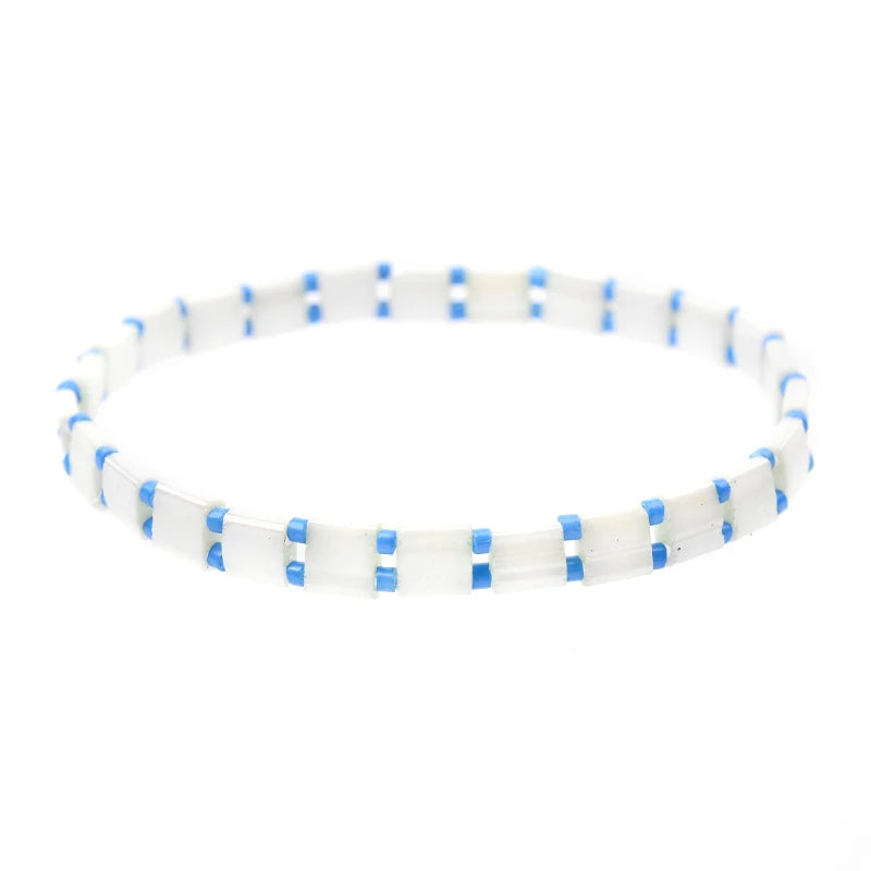 BOJIU 17 Styles Bohemian Miyuki Delica Tila Beads Bracelets For Women Summer Beach Jewelry Boho Gold Loom Custom Bracelet BC356