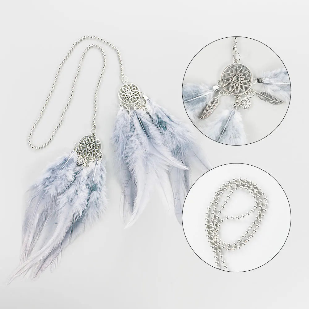 Mini Dream Catcher Car Pendant Wind Chimes Feather Decoration Home Decor & Wall Hanging Adornment Handmade Dreamcatcher Gifts