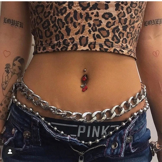 2020 New Fashion Silver Color Metal Ball Waist Chain Thick Body Chains For Women Boho Simple Adjustable Jewelrys Party Gift
