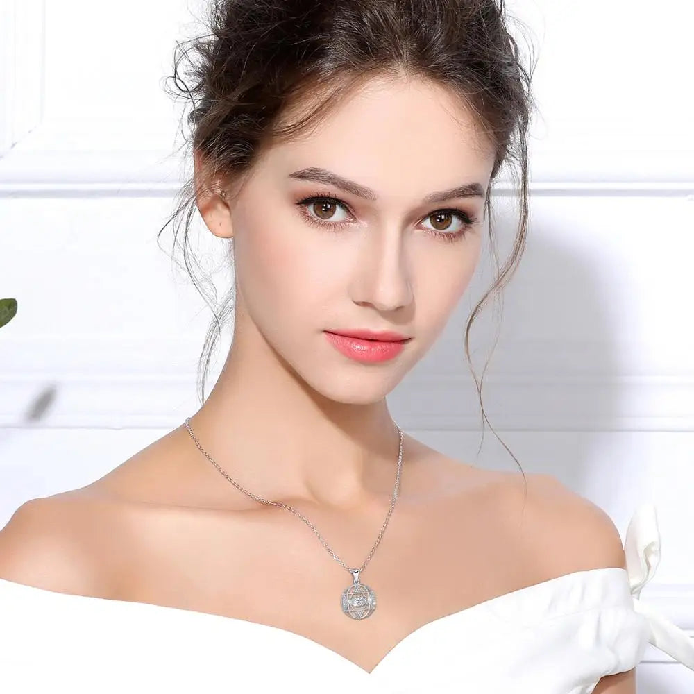 EUDORA 925 Sterling Silver Star of David & Evil Eye Pendant Necklace Fashion Hexagram Clear CZ Jewelry for Women Gift CYD320
