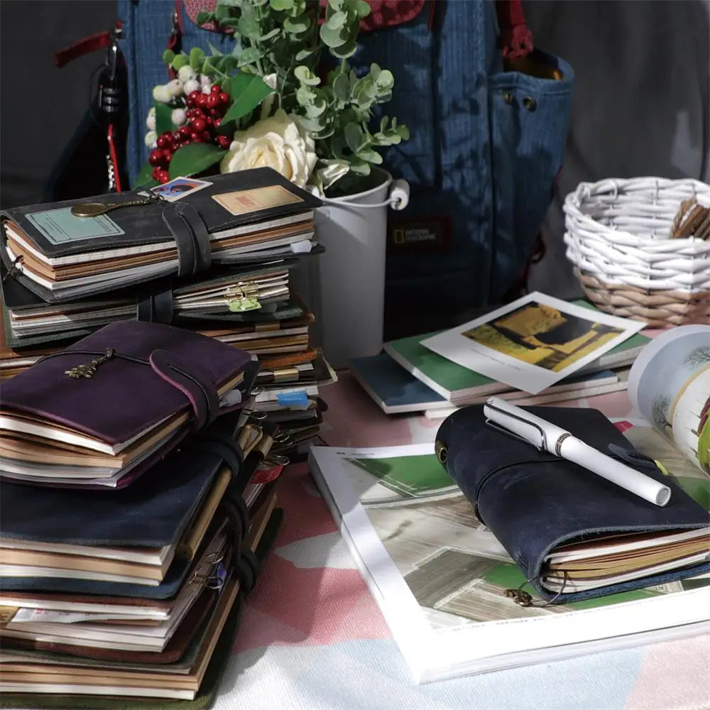 Defective Retro Leather Cover Notebook Portable Journal Travel Diary Japanese-style Handmade Book DIY Gift Business Memo