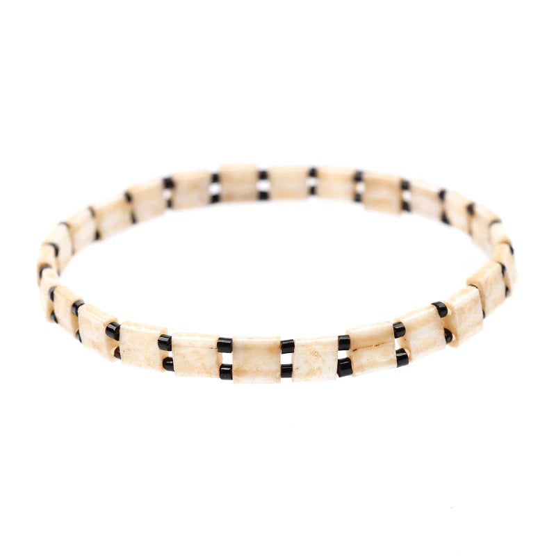 BOJIU 17 Styles Bohemian Miyuki Delica Tila Beads Bracelets For Women Summer Beach Jewelry Boho Gold Loom Custom Bracelet BC356