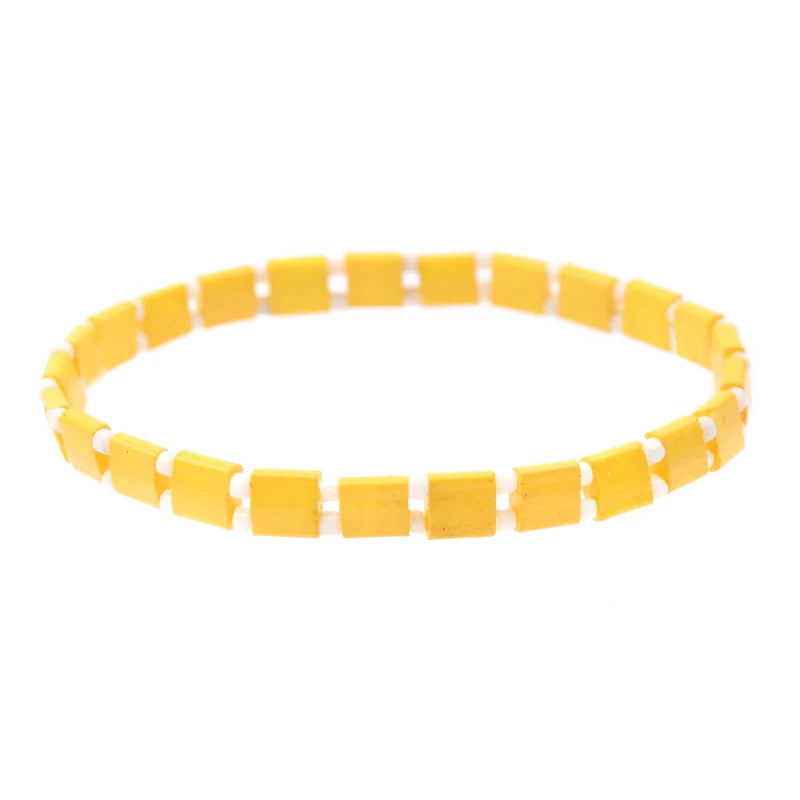 BOJIU 17 Styles Bohemian Miyuki Delica Tila Beads Bracelets For Women Summer Beach Jewelry Boho Gold Loom Custom Bracelet BC356