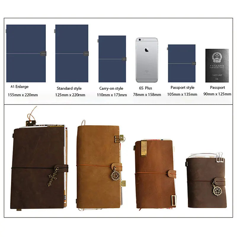 Defective Retro Leather Cover Notebook Portable Journal Travel Diary Japanese-style Handmade Book DIY Gift Business Memo