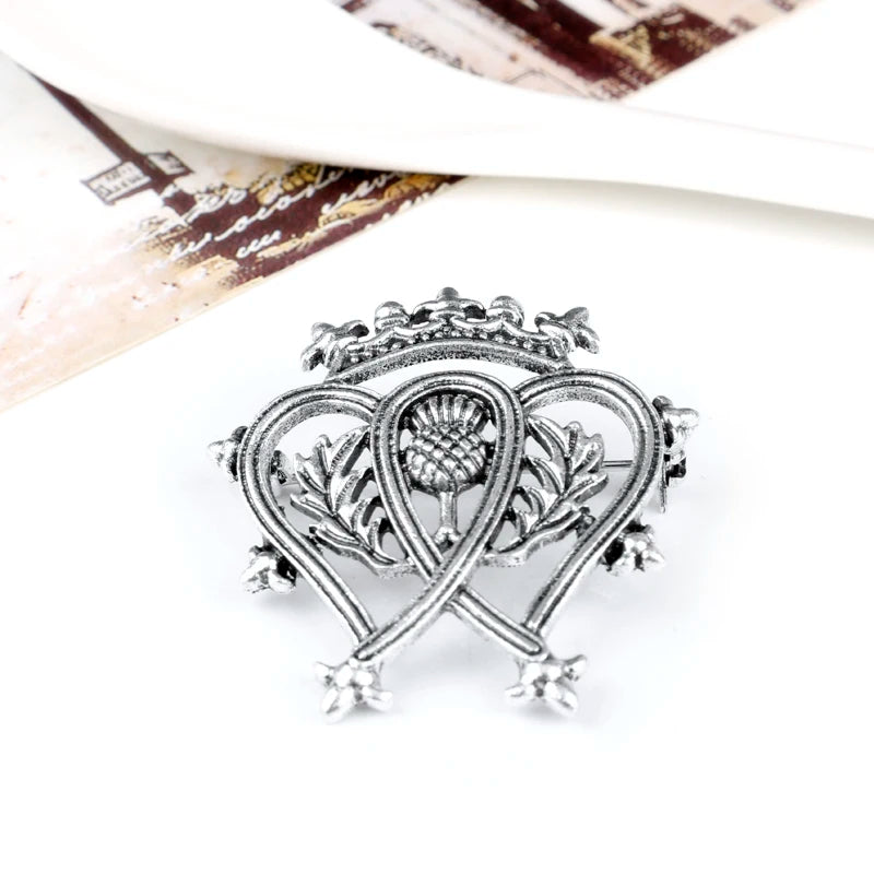 Fashion Jewelry Outlander Brooch Thistle Celtics Knot Kilt Pin Scottish National Flower Brooches Viking Norse Women Men