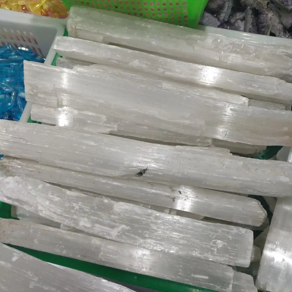 Selenite Sticks 7-10 Inch White Gypsum Crystals Wands Blades