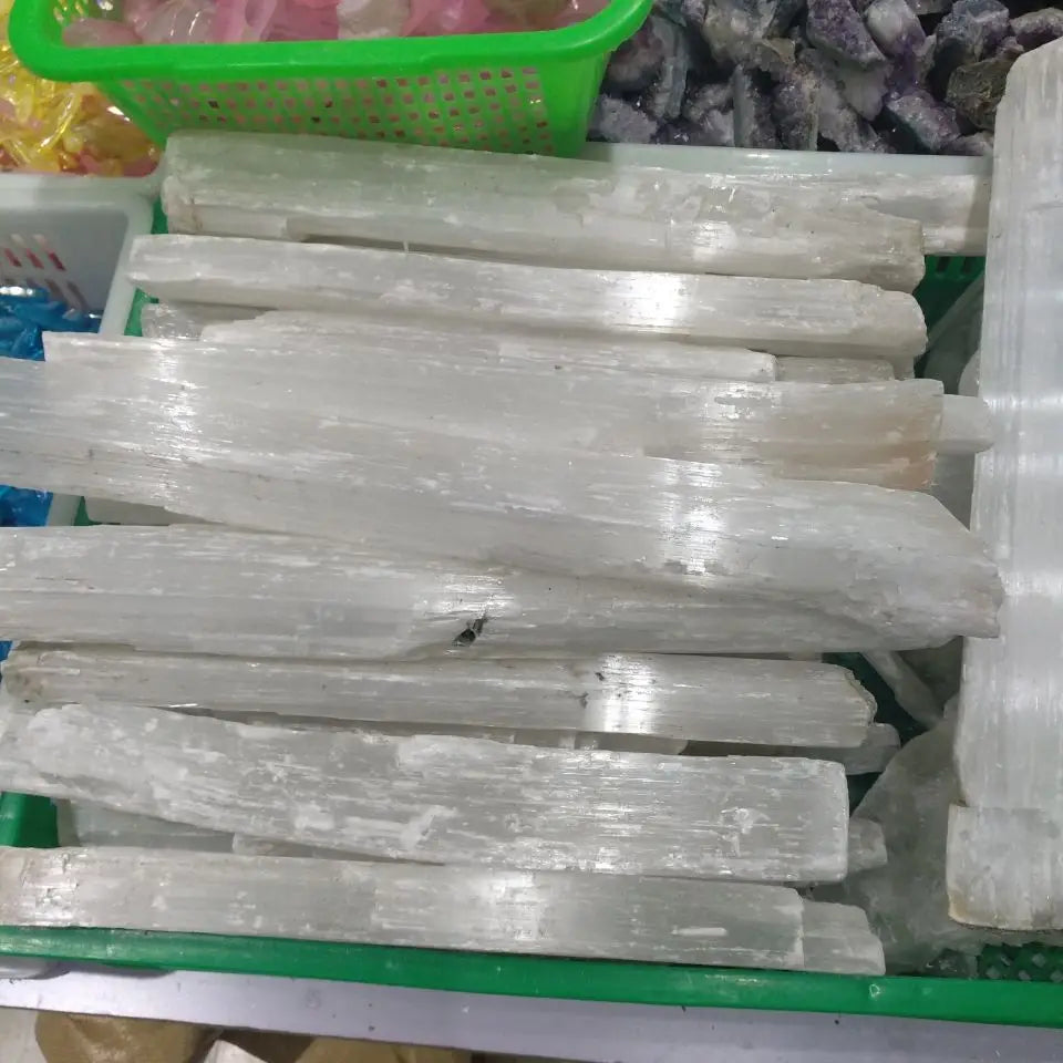 Selenite Sticks 7-10 Inch White Gypsum Crystals Wands Blades