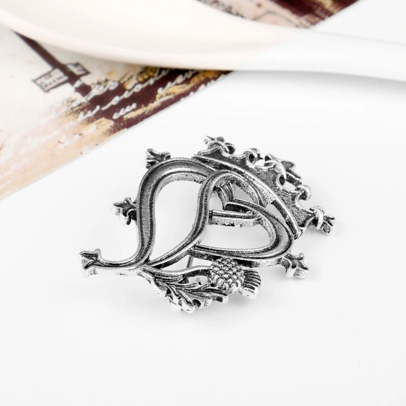 Fashion Jewelry Outlander Brooch Thistle Celtics Knot Kilt Pin Scottish National Flower Brooches Viking Norse Women Men